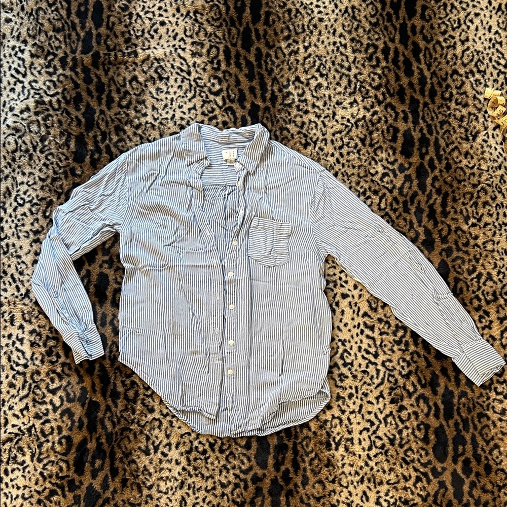 Women's Striped Blue Shirt